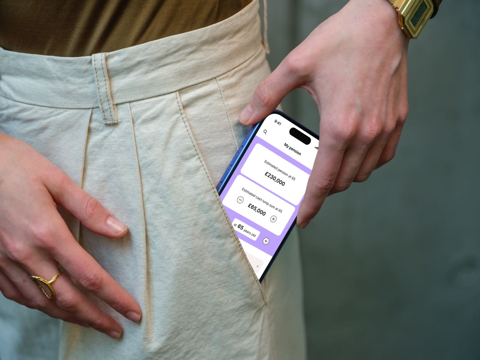 My Pocket Pension web and mobile app screens